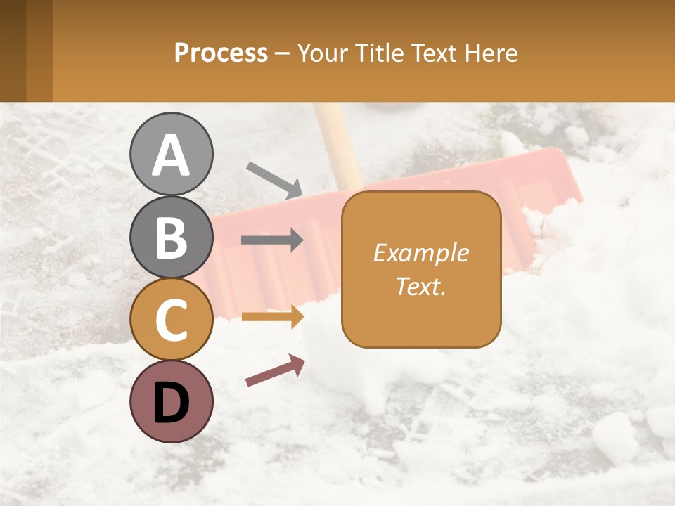 A Snow Shovel Is Laying In A Pile Of Snow PowerPoint Template