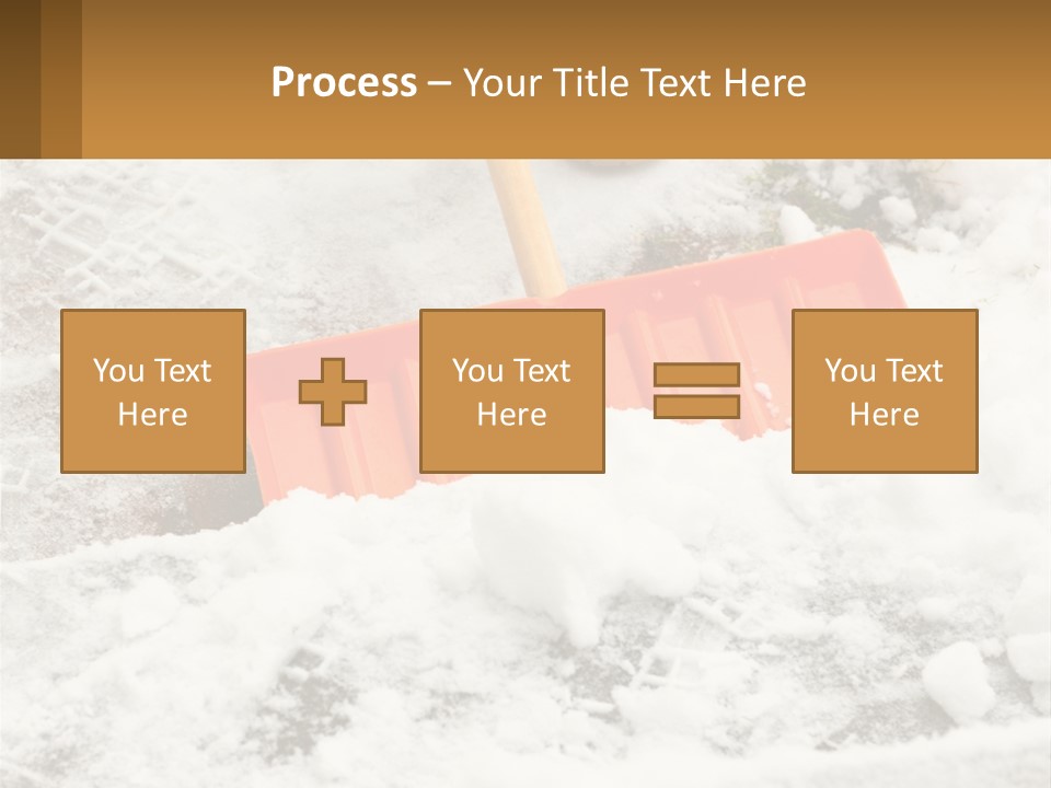 A Snow Shovel Is Laying In A Pile Of Snow PowerPoint Template