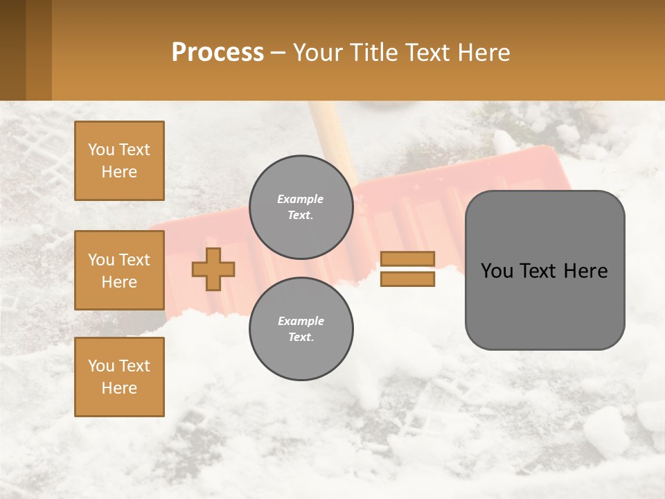 A Snow Shovel Is Laying In A Pile Of Snow PowerPoint Template