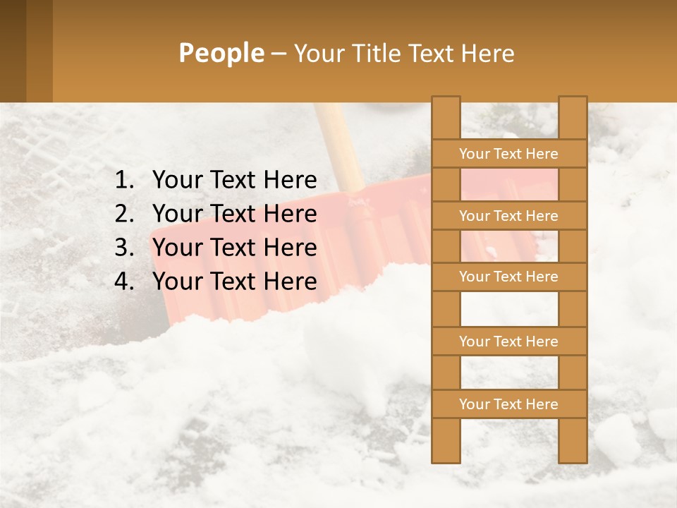 A Snow Shovel Is Laying In A Pile Of Snow PowerPoint Template