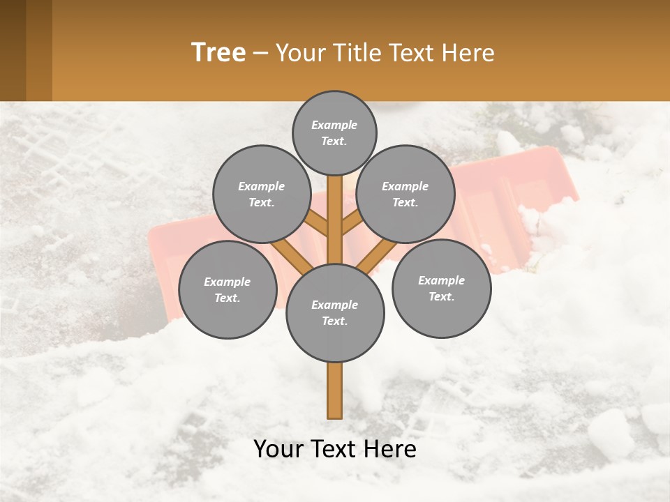A Snow Shovel Is Laying In A Pile Of Snow PowerPoint Template