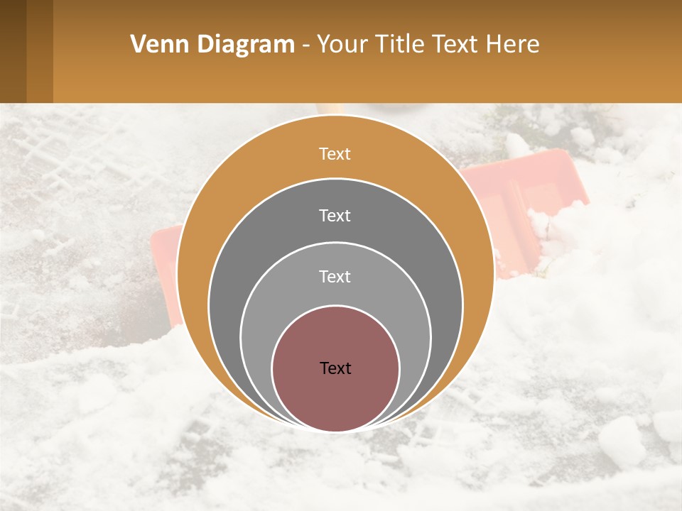 A Snow Shovel Is Laying In A Pile Of Snow PowerPoint Template
