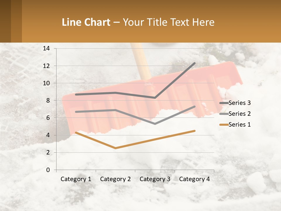 A Snow Shovel Is Laying In A Pile Of Snow PowerPoint Template