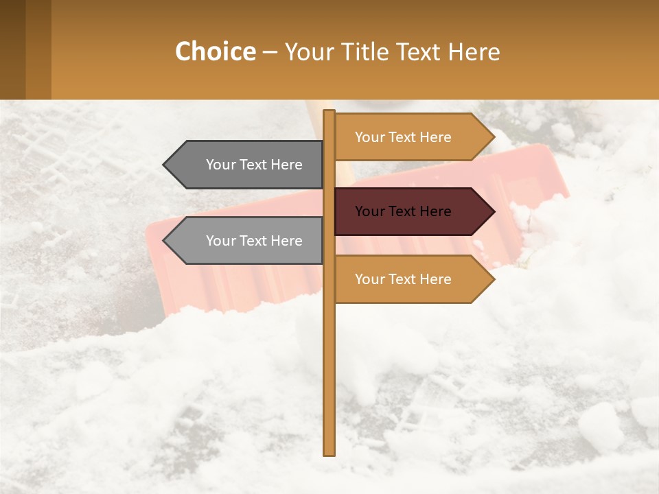 A Snow Shovel Is Laying In A Pile Of Snow PowerPoint Template