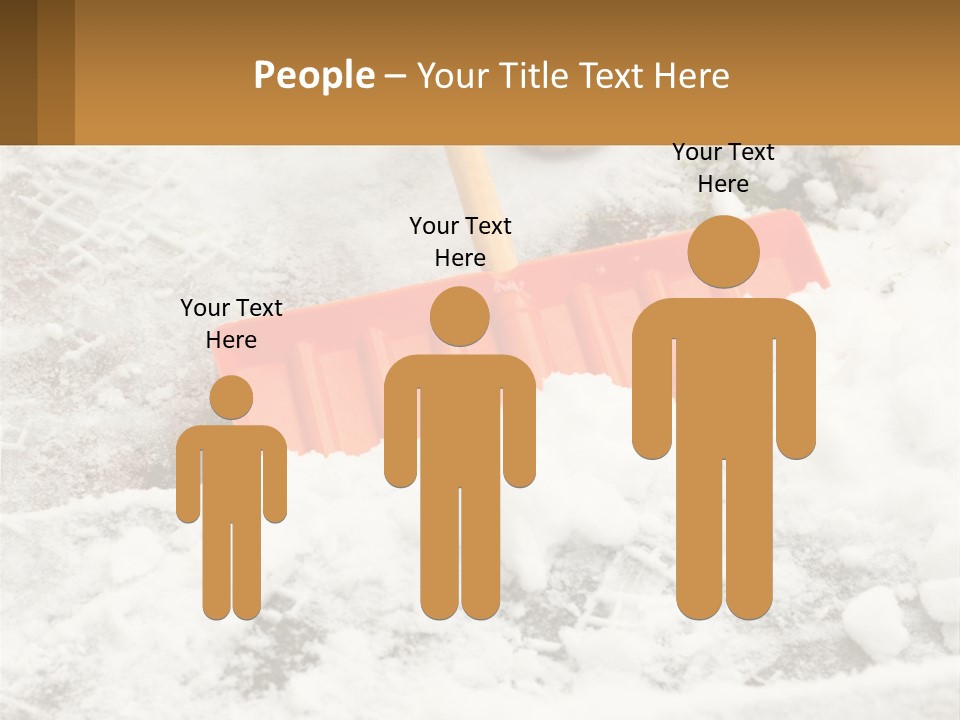 A Snow Shovel Is Laying In A Pile Of Snow PowerPoint Template