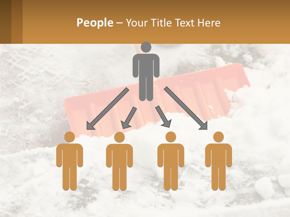 A Snow Shovel Is Laying In A Pile Of Snow PowerPoint Template