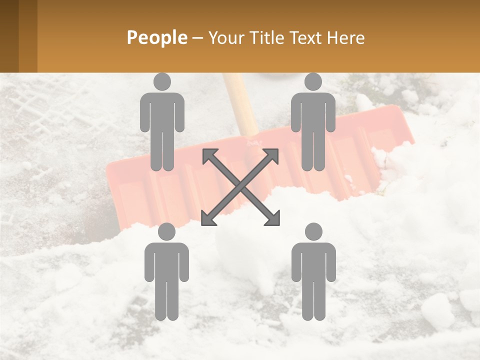 A Snow Shovel Is Laying In A Pile Of Snow PowerPoint Template