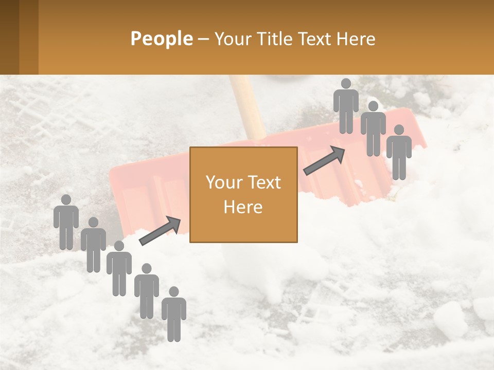 A Snow Shovel Is Laying In A Pile Of Snow PowerPoint Template