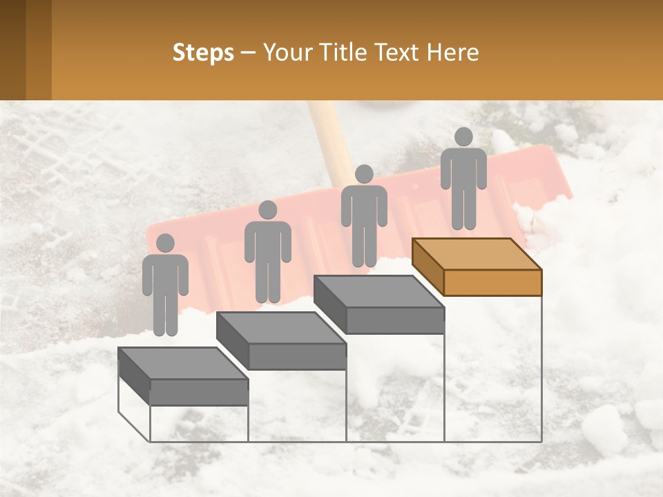 A Snow Shovel Is Laying In A Pile Of Snow PowerPoint Template