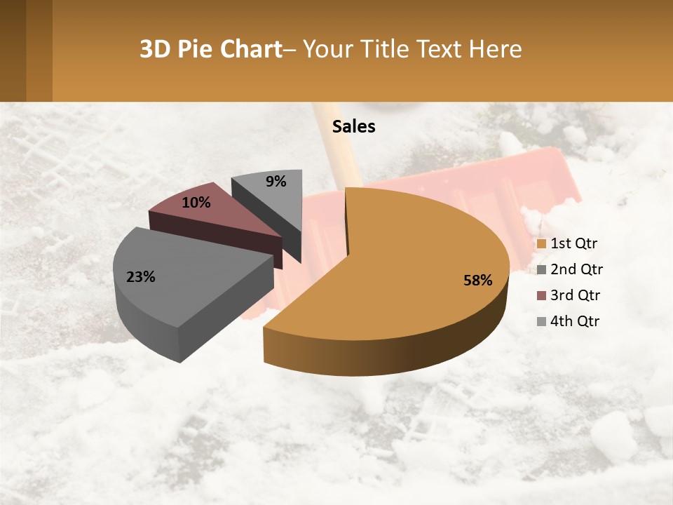 A Snow Shovel Is Laying In A Pile Of Snow PowerPoint Template