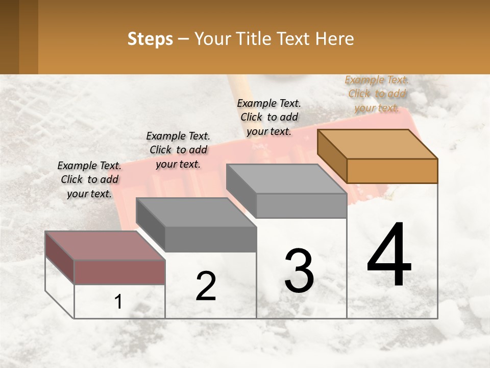 A Snow Shovel Is Laying In A Pile Of Snow PowerPoint Template