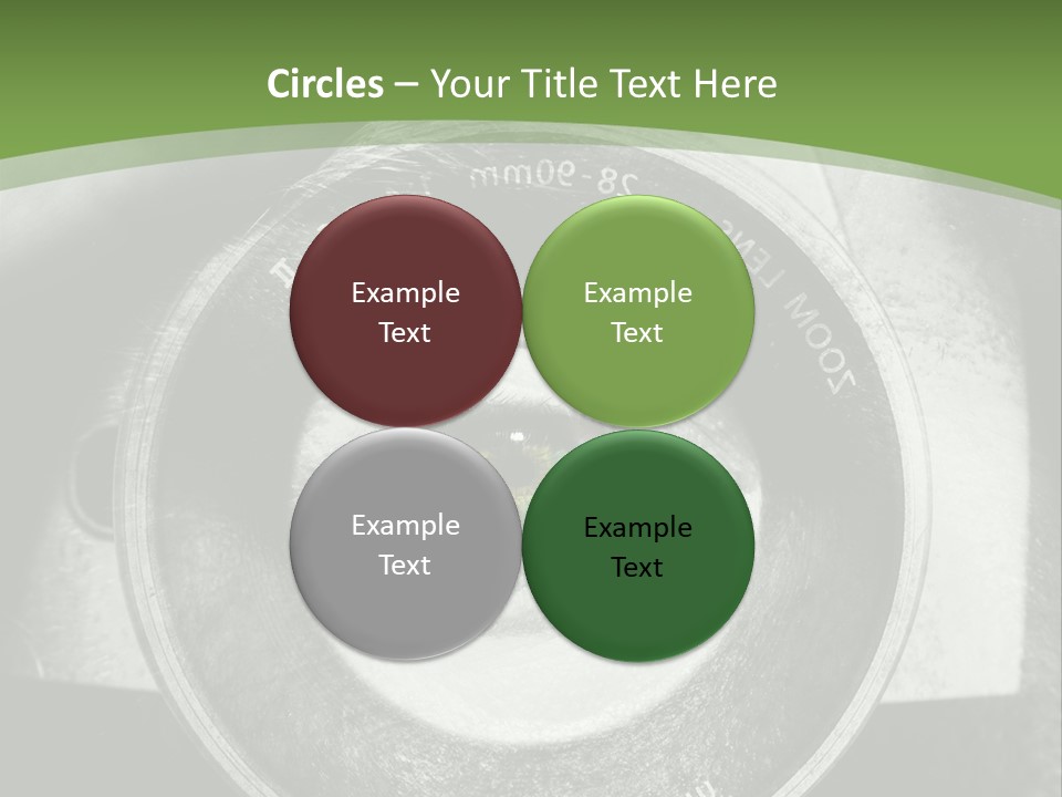 A Woman's Eye With A Magnifying Glass In Front Of Her PowerPoint Template