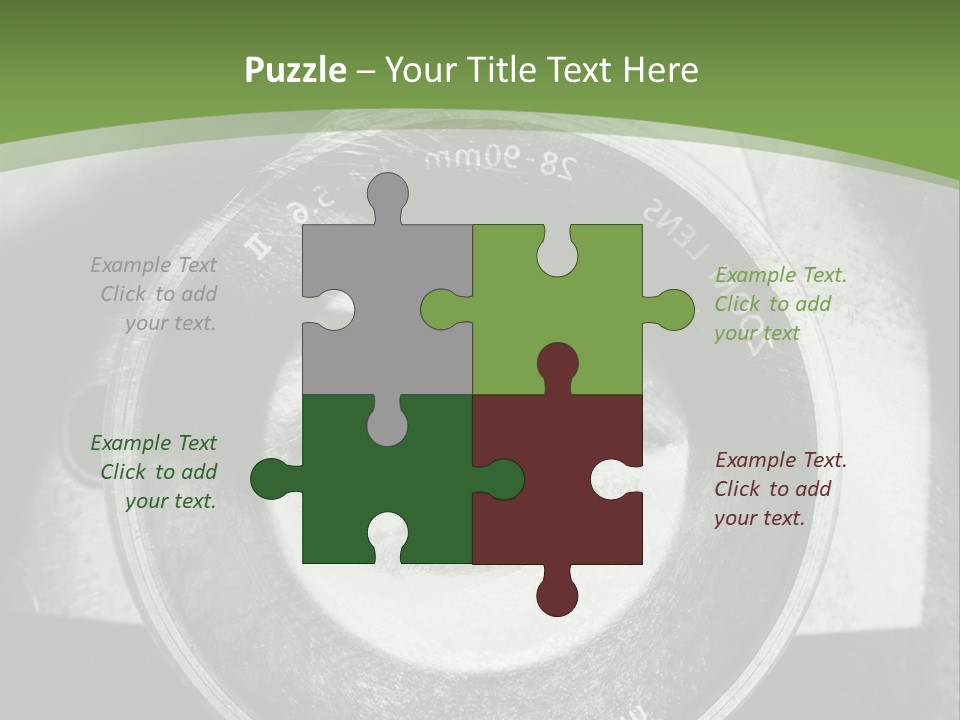 A Woman's Eye With A Magnifying Glass In Front Of Her PowerPoint Template