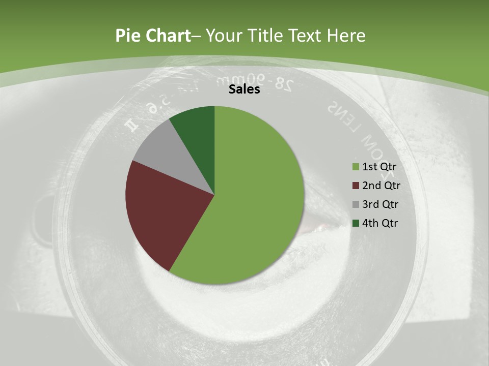 A Woman's Eye With A Magnifying Glass In Front Of Her PowerPoint Template