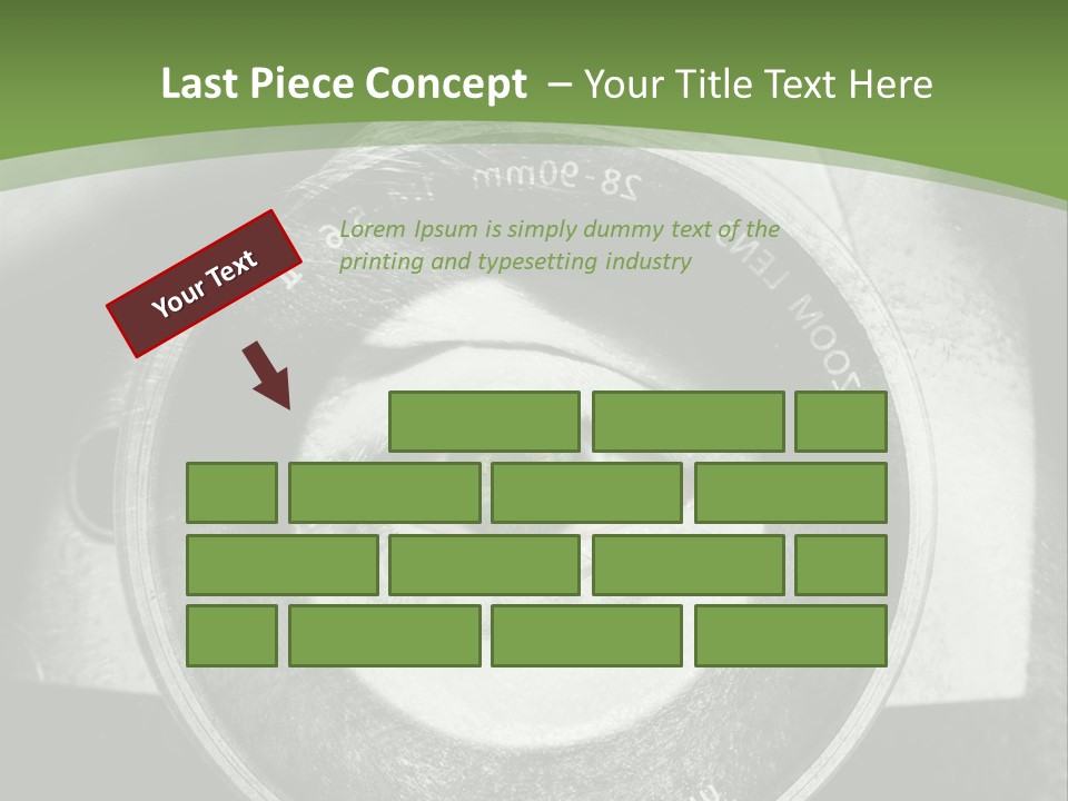 A Woman's Eye With A Magnifying Glass In Front Of Her PowerPoint Template