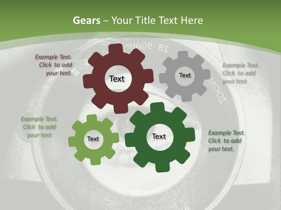 A Woman's Eye With A Magnifying Glass In Front Of Her PowerPoint Template