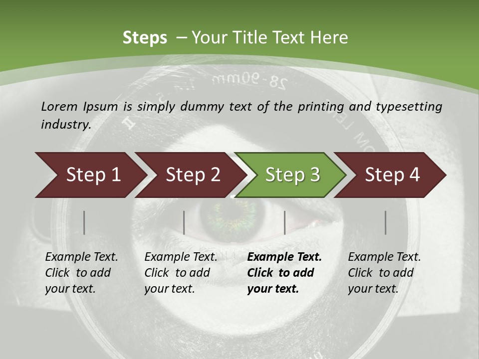 A Woman's Eye With A Magnifying Glass In Front Of Her PowerPoint Template