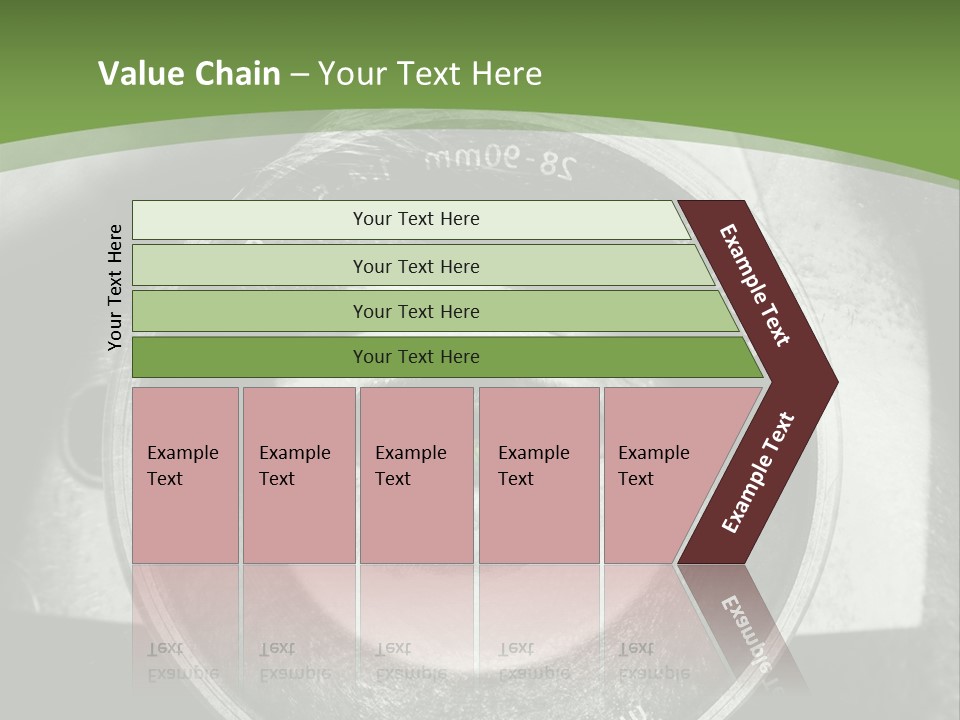 A Woman's Eye With A Magnifying Glass In Front Of Her PowerPoint Template