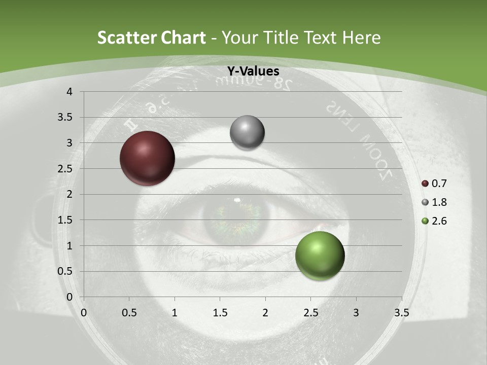 A Woman's Eye With A Magnifying Glass In Front Of Her PowerPoint Template