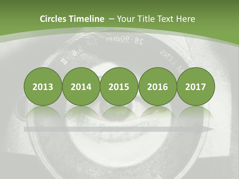 A Woman's Eye With A Magnifying Glass In Front Of Her PowerPoint Template