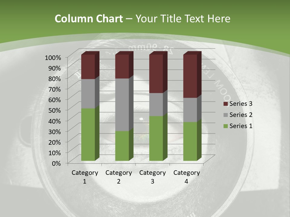 A Woman's Eye With A Magnifying Glass In Front Of Her PowerPoint Template