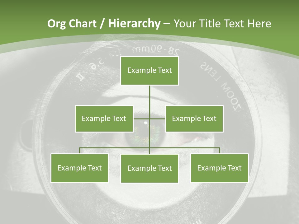 A Woman's Eye With A Magnifying Glass In Front Of Her PowerPoint Template