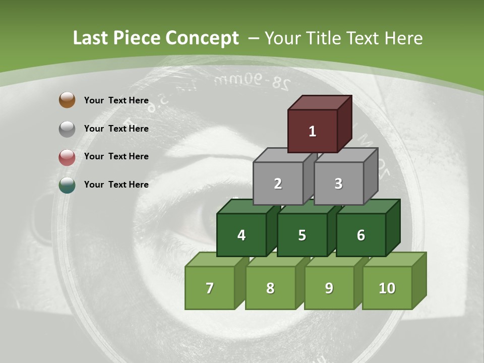 A Woman's Eye With A Magnifying Glass In Front Of Her PowerPoint Template