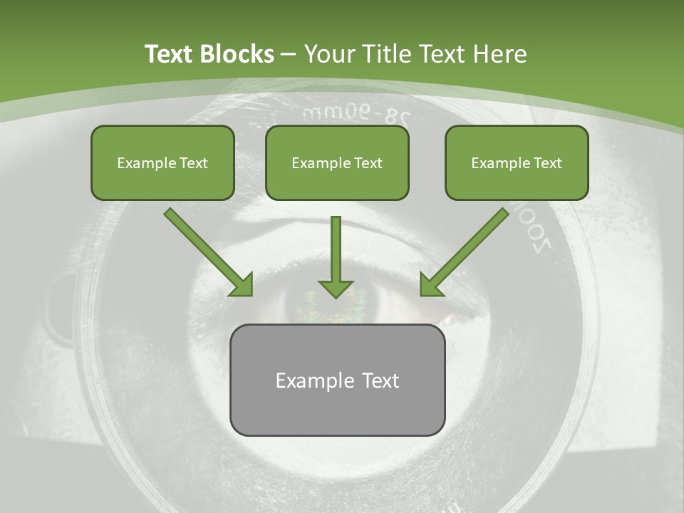 A Woman's Eye With A Magnifying Glass In Front Of Her PowerPoint Template