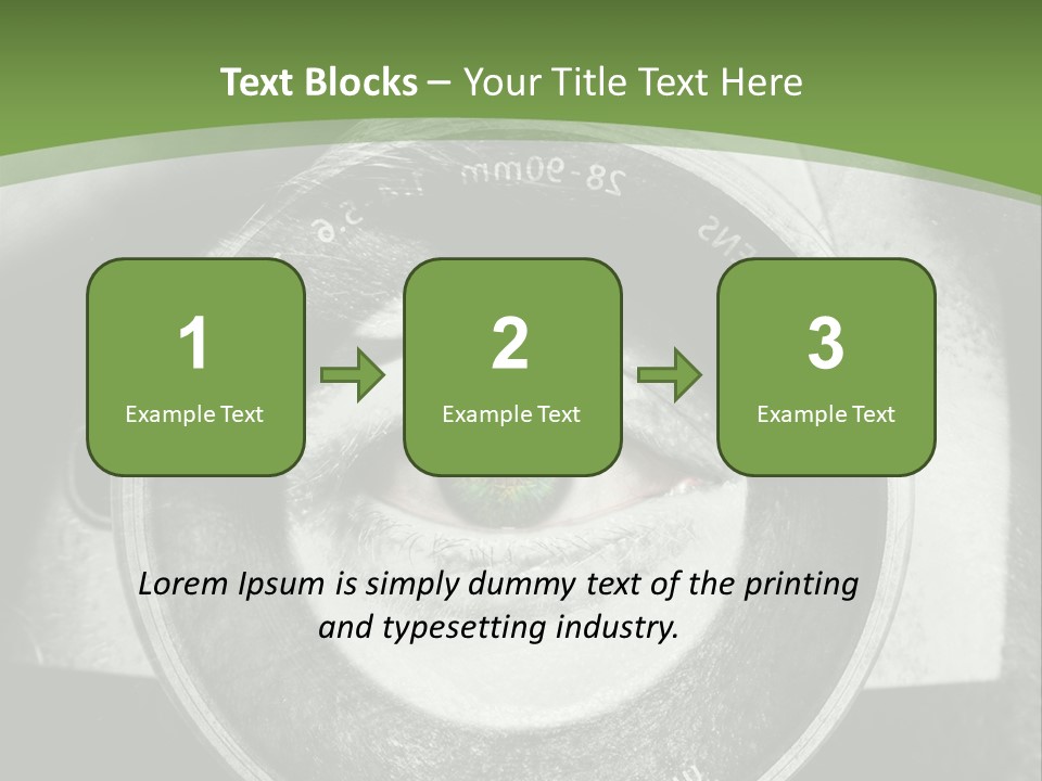 A Woman's Eye With A Magnifying Glass In Front Of Her PowerPoint Template