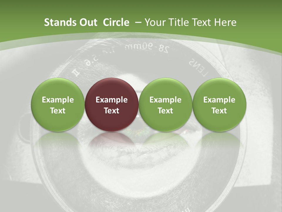 A Woman's Eye With A Magnifying Glass In Front Of Her PowerPoint Template