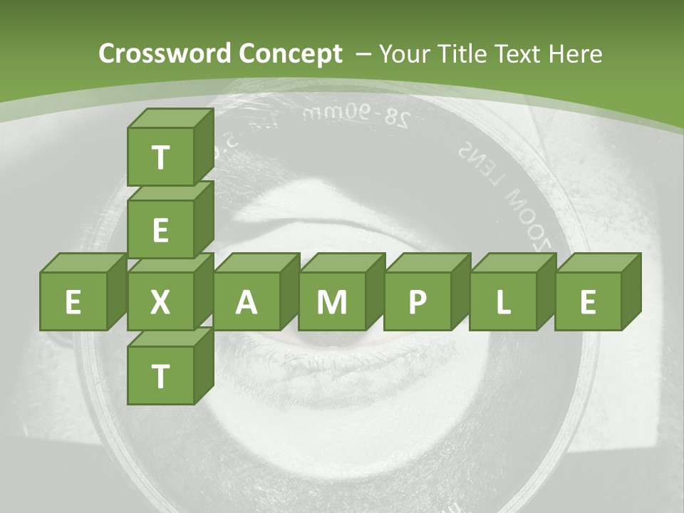A Woman's Eye With A Magnifying Glass In Front Of Her PowerPoint Template
