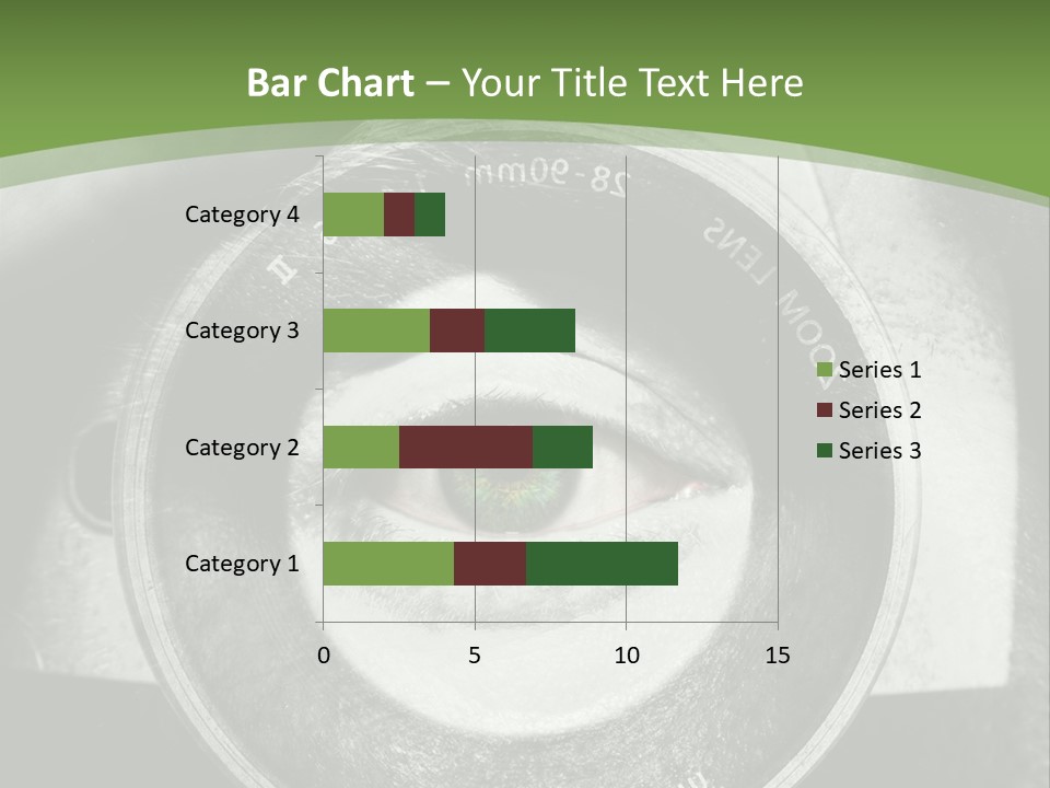A Woman's Eye With A Magnifying Glass In Front Of Her PowerPoint Template