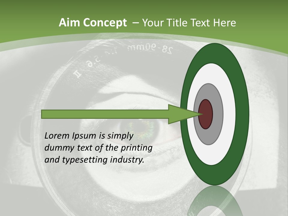 A Woman's Eye With A Magnifying Glass In Front Of Her PowerPoint Template