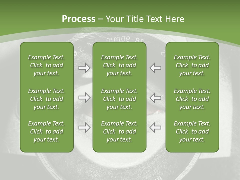 A Woman's Eye With A Magnifying Glass In Front Of Her PowerPoint Template
