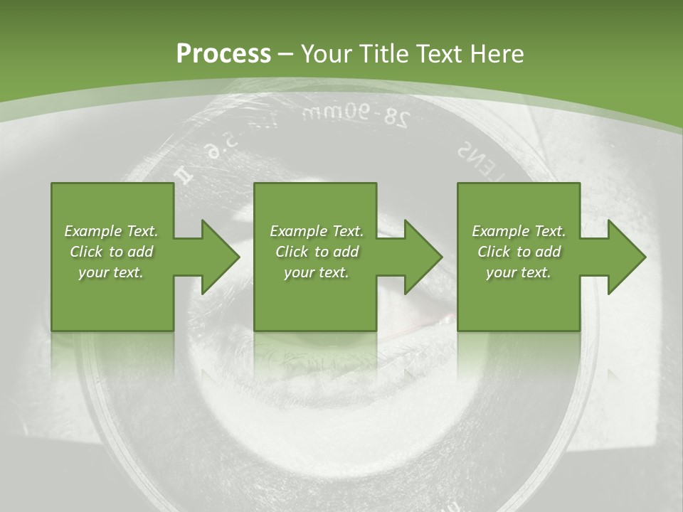A Woman's Eye With A Magnifying Glass In Front Of Her PowerPoint Template