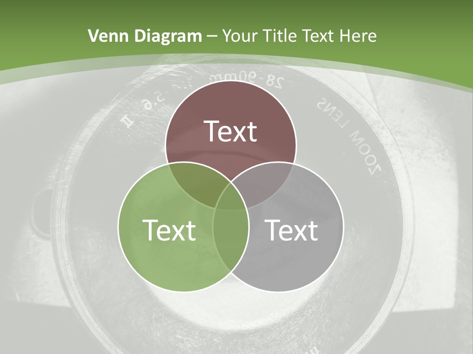 A Woman's Eye With A Magnifying Glass In Front Of Her PowerPoint Template