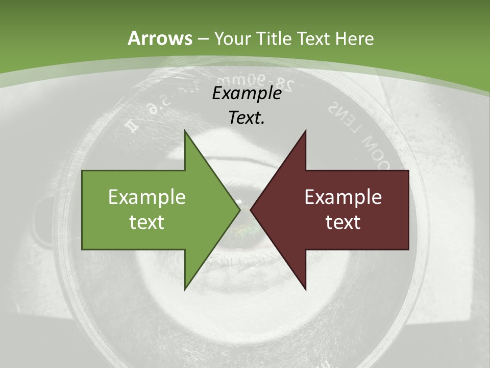 A Woman's Eye With A Magnifying Glass In Front Of Her PowerPoint Template