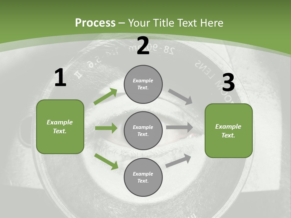 A Woman's Eye With A Magnifying Glass In Front Of Her PowerPoint Template