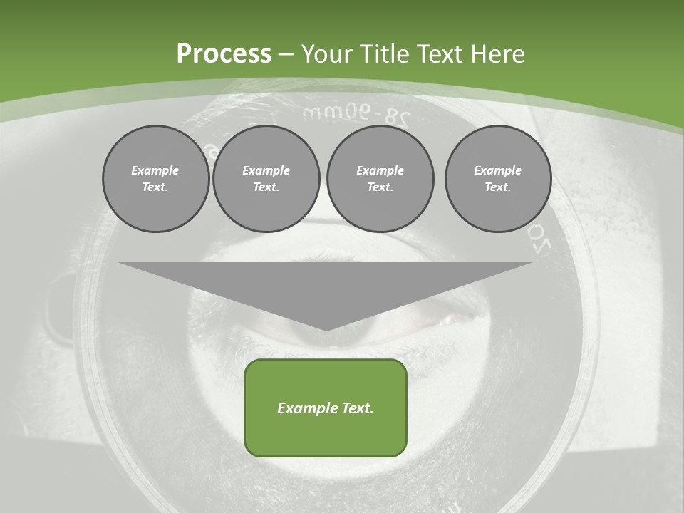 A Woman's Eye With A Magnifying Glass In Front Of Her PowerPoint Template