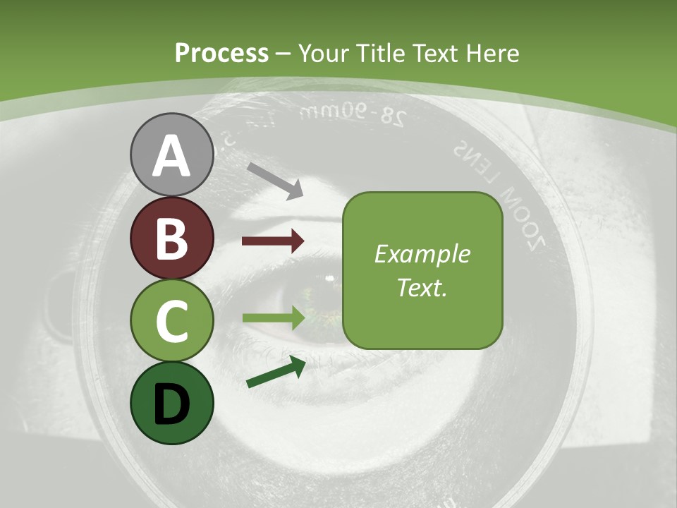 A Woman's Eye With A Magnifying Glass In Front Of Her PowerPoint Template