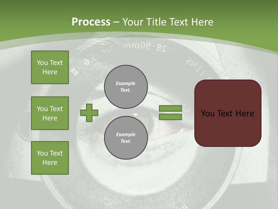 A Woman's Eye With A Magnifying Glass In Front Of Her PowerPoint Template