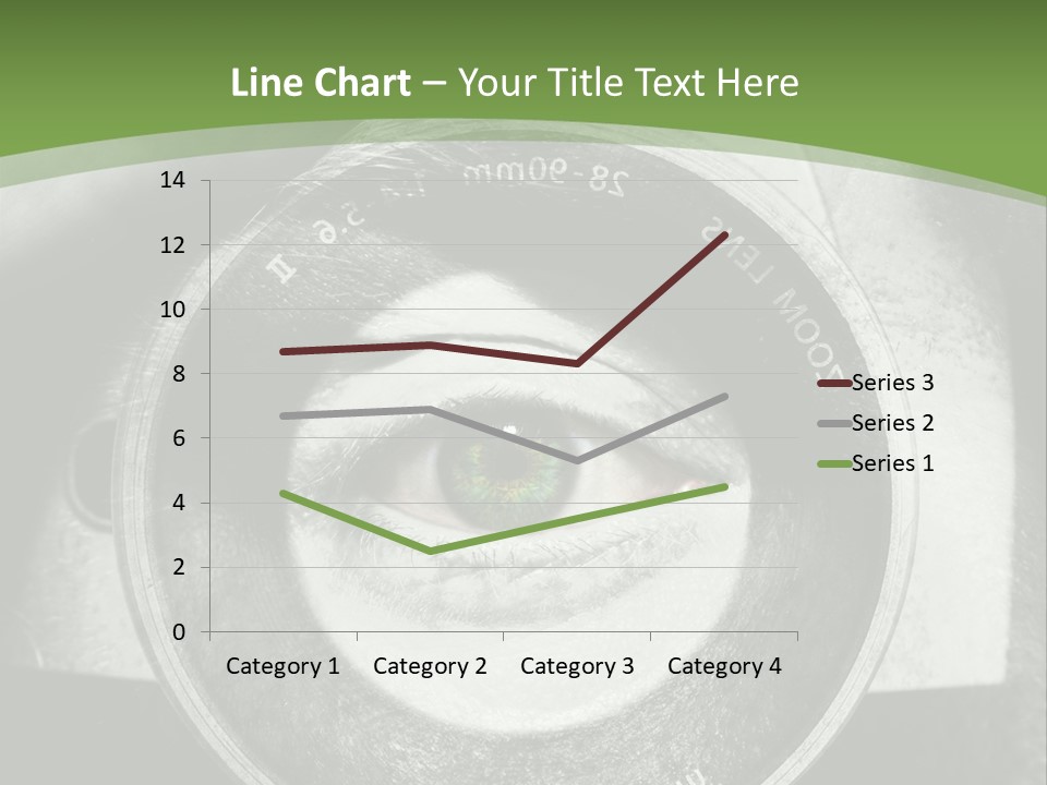 A Woman's Eye With A Magnifying Glass In Front Of Her PowerPoint Template
