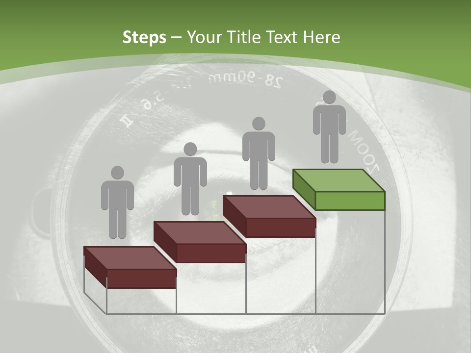 A Woman's Eye With A Magnifying Glass In Front Of Her PowerPoint Template