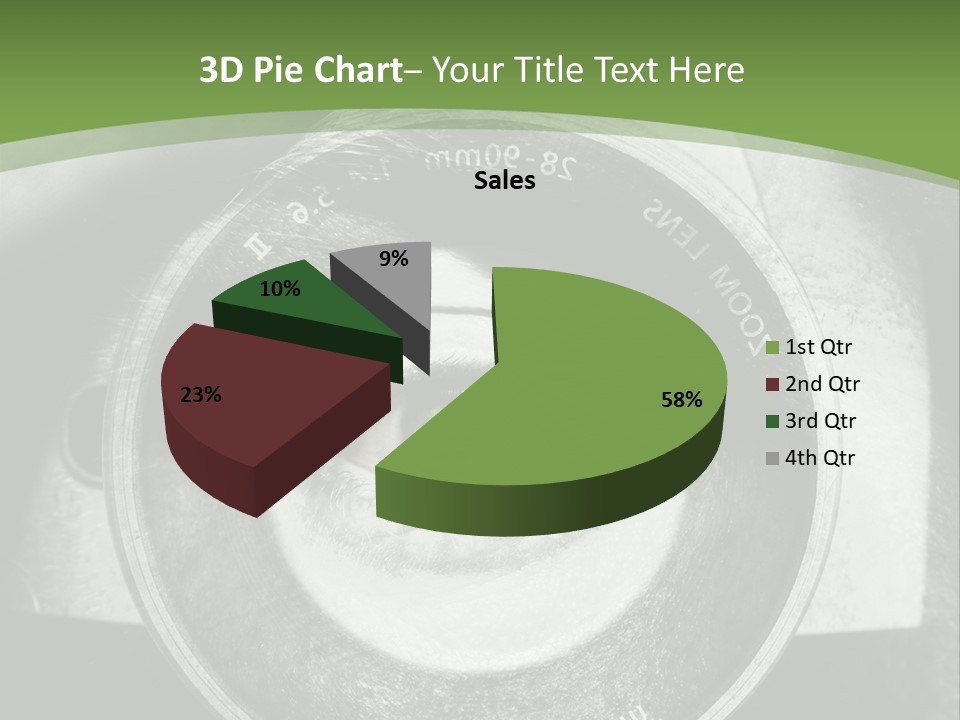 A Woman's Eye With A Magnifying Glass In Front Of Her PowerPoint Template