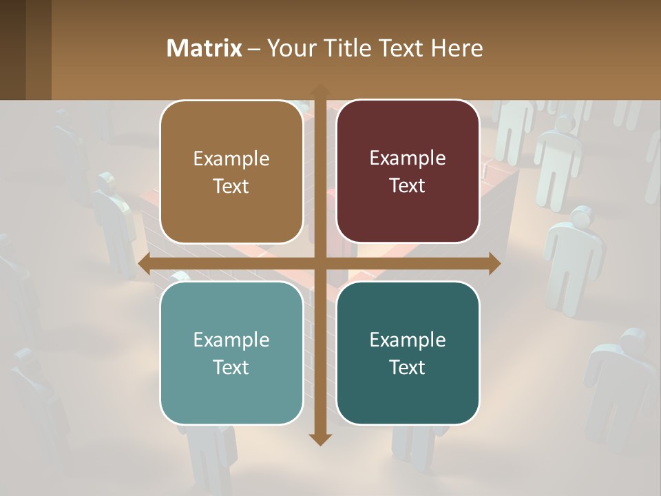 A Group Of People Standing Around A Brick Wall PowerPoint Template