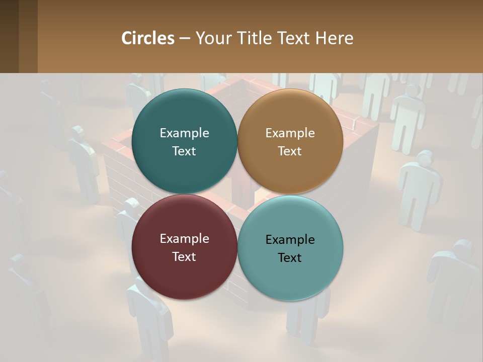 A Group Of People Standing Around A Brick Wall PowerPoint Template