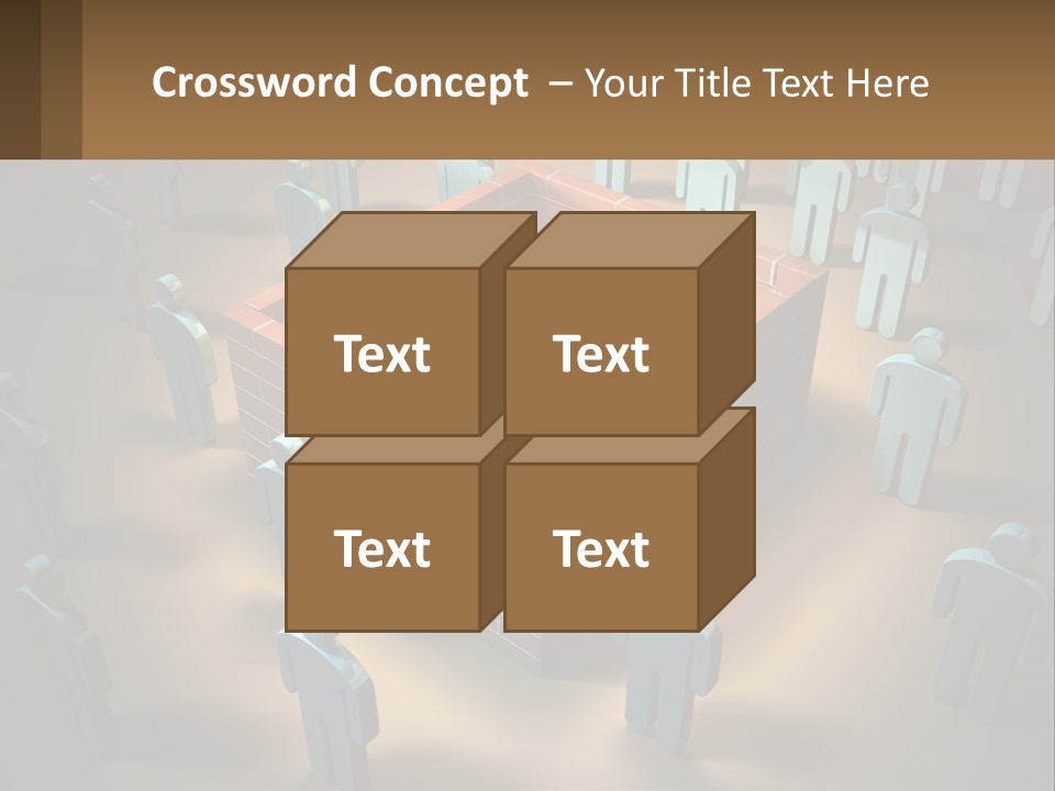 A Group Of People Standing Around A Brick Wall PowerPoint Template