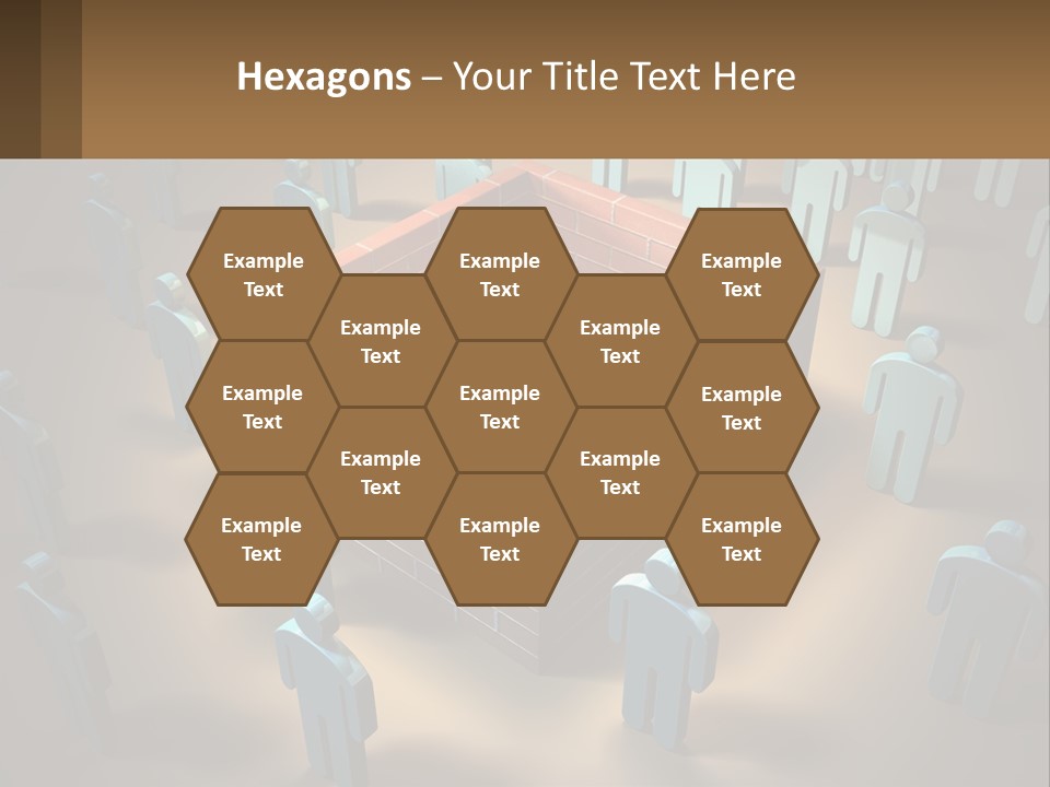 A Group Of People Standing Around A Brick Wall PowerPoint Template