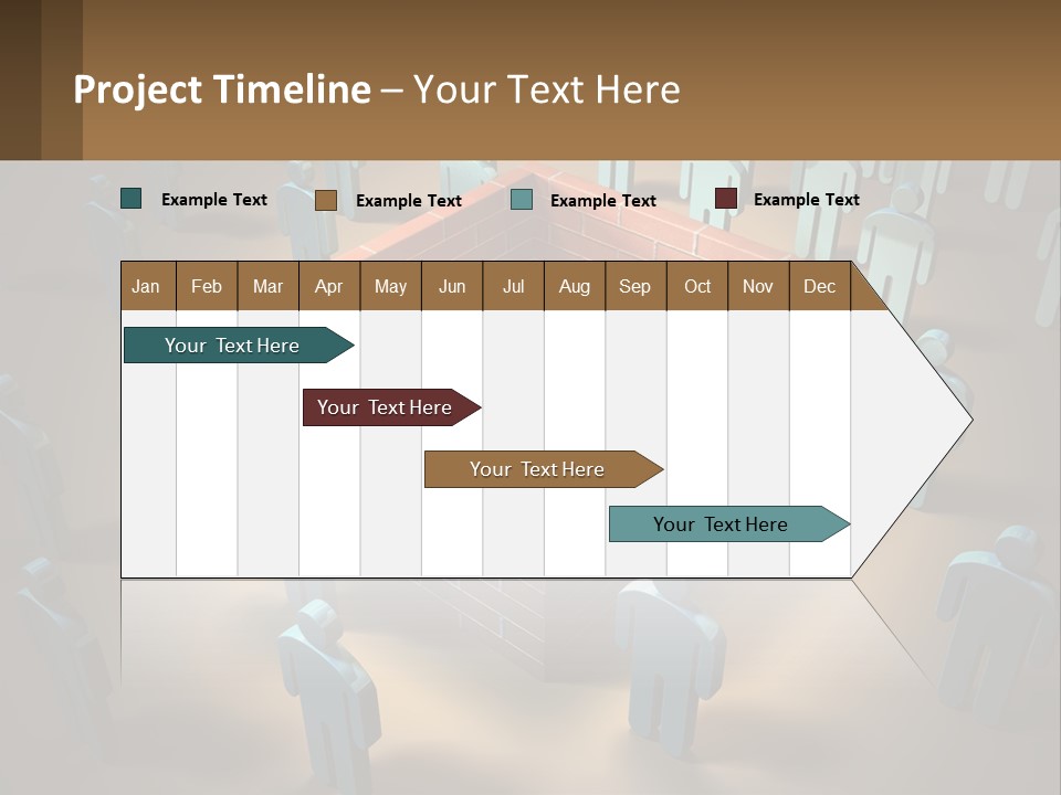 A Group Of People Standing Around A Brick Wall PowerPoint Template