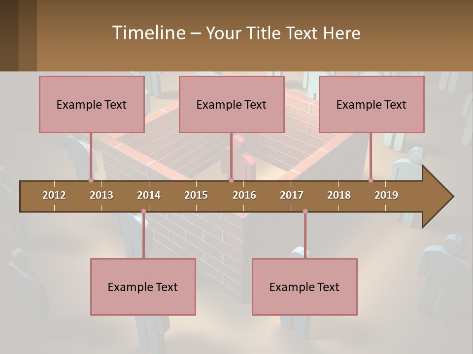 A Group Of People Standing Around A Brick Wall PowerPoint Template